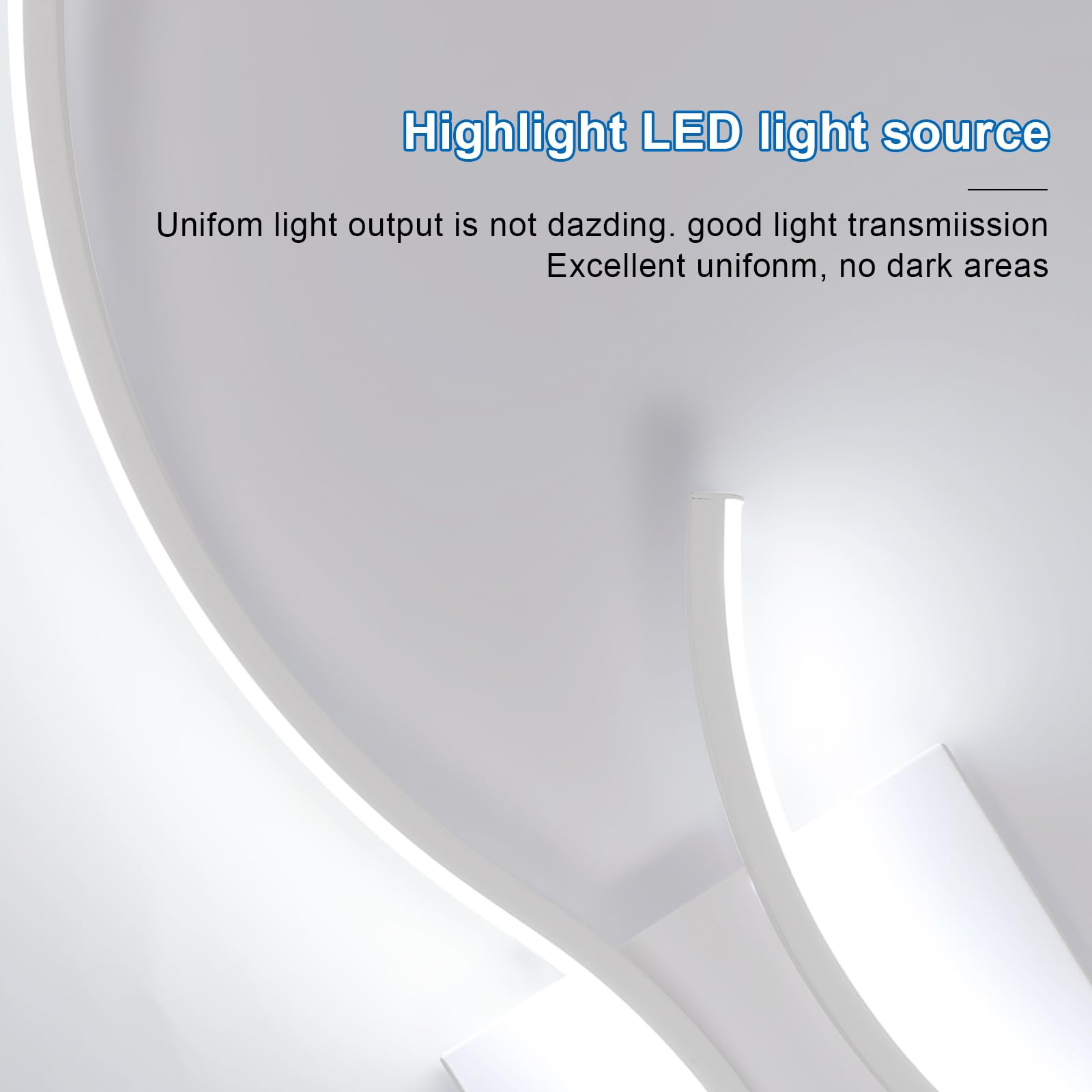 Comely Applique da Parete Interno LED, 27 W 3000 LM Moderno Lampada da Parete LED, Bianco Linea Lampade a Muro per Camera da Letto, Soggiorno, Corridoio, Bianco Freddo 6500 K