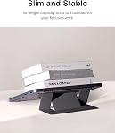 MOFT Laptop Stand for Desk, Adhesive Laptop Stand with 2 Adjustable Angles, Foldable & Portable Computer Stand Riser Compatible with MacBook Air&Pro, MacBook Neo, and More Laptops 11.6"-16", Jet Black