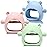 Chumia 3 Pack Teething Toys for Babies 0-6 Months Silicone Hand Teethers Baby Anti Dropping Hand Pacifiers Infant Chew Toys for Sucking Needs(Pink, Blue, Green)