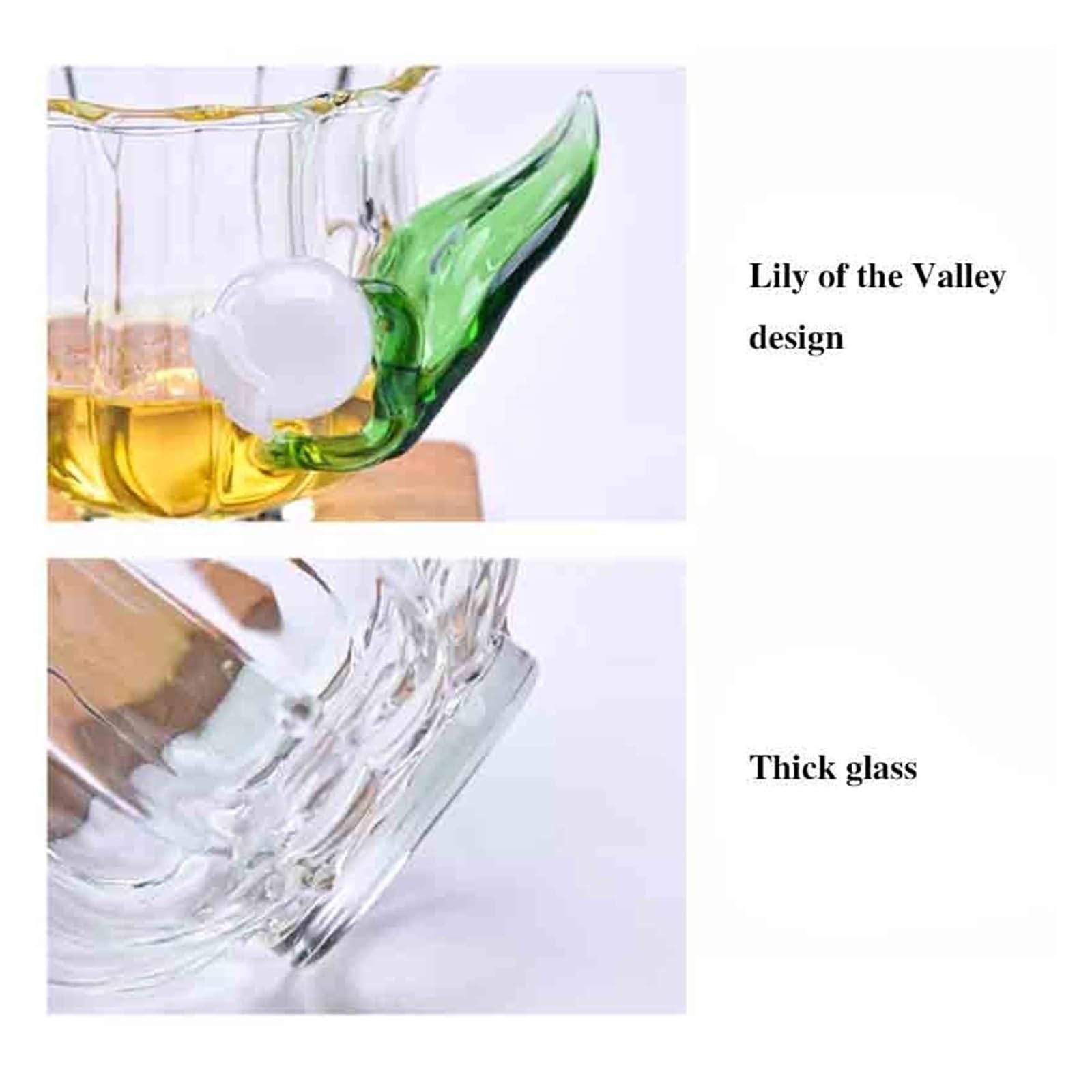 vasos de vidrio Tazas de café/té de vidrio de borosilicato transparente de 135 ml