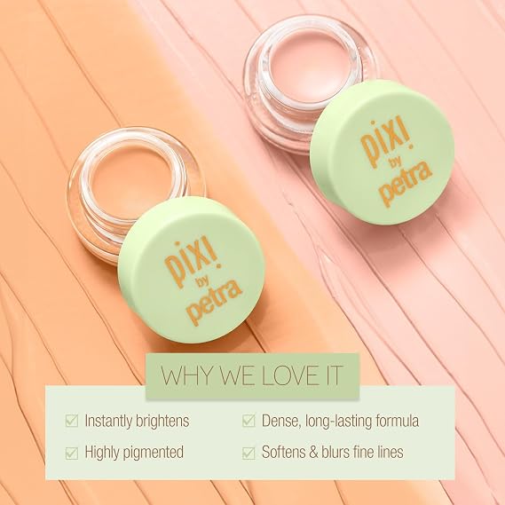 Pixi Beauty Correction Concentrate - Brightening Peach, Under Eye Colour Corrector, Illuminating Concealer, 0.1 Fl Oz