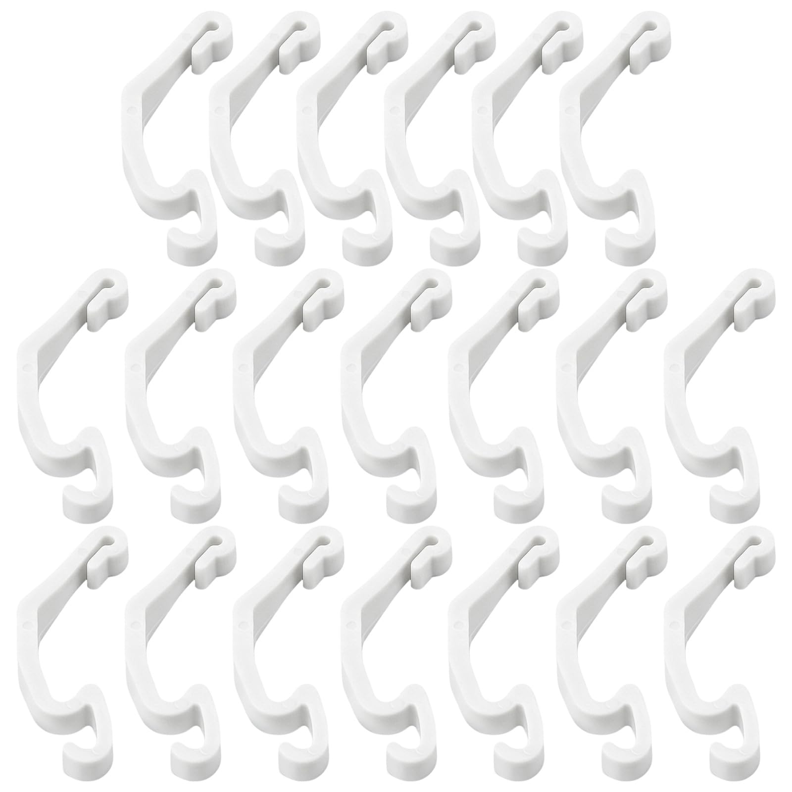 JWJDSAK 20pcs Small Animal Cage Clips - Secure Fastening Connector Buckles for Hamster, Rabbit Hutch & Rodent Enclosures | Easy to Clean White Fixing Tools (Set of 20)