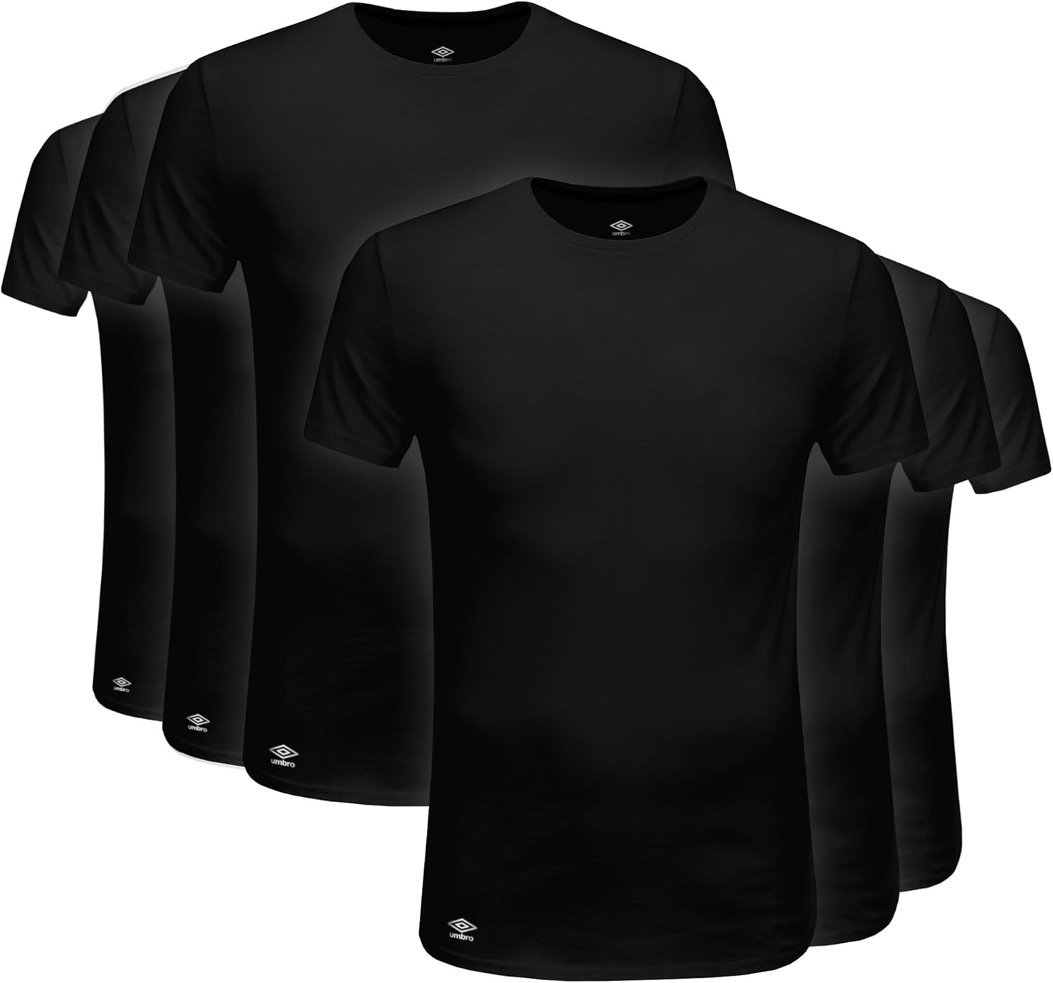 Umbro 6Pack Men's Essential Crew Neck Undershirts Breathable