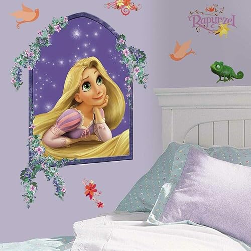 RoomMates RMK1525GM Tangled-Rapunzel - Calcomanías de pared gigantes, color morado