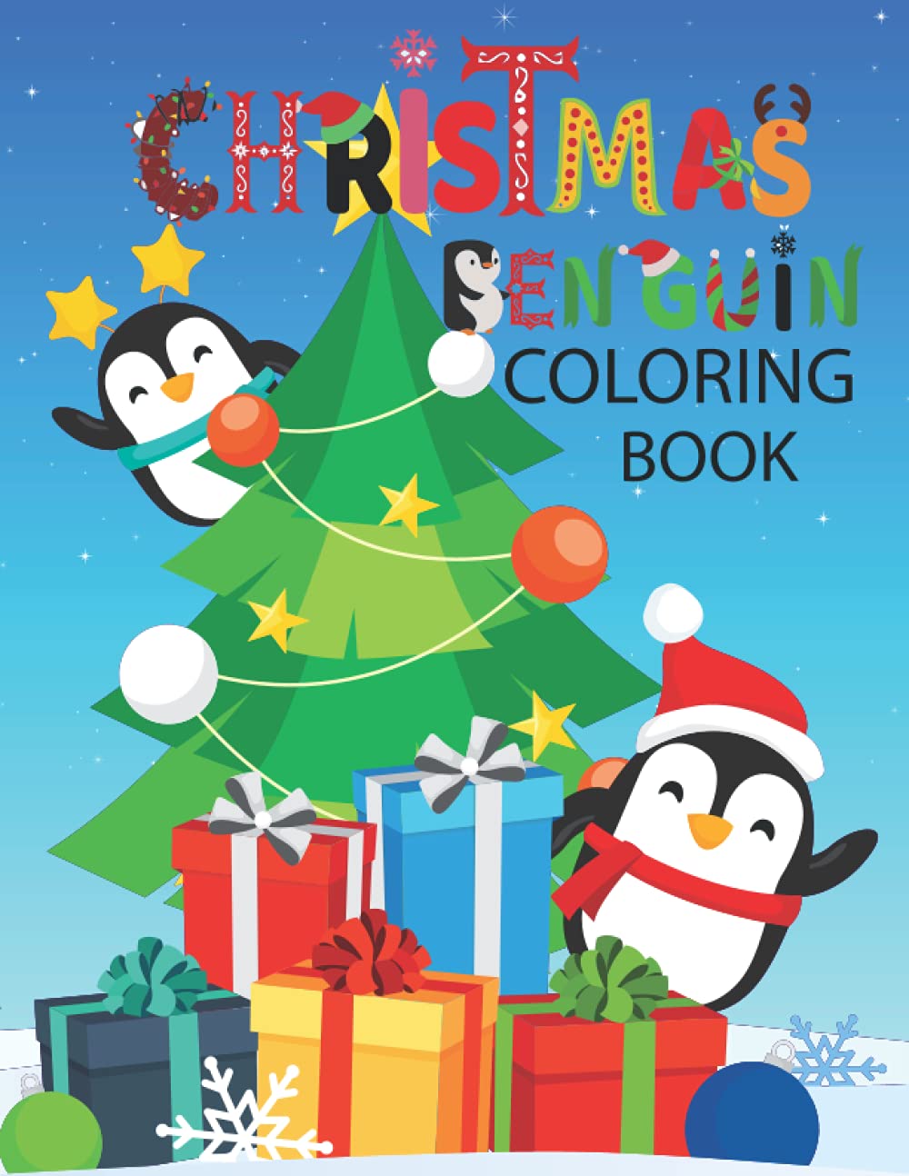 christmas penguin coloring book: beautyfull merry christmas penguin coloring book