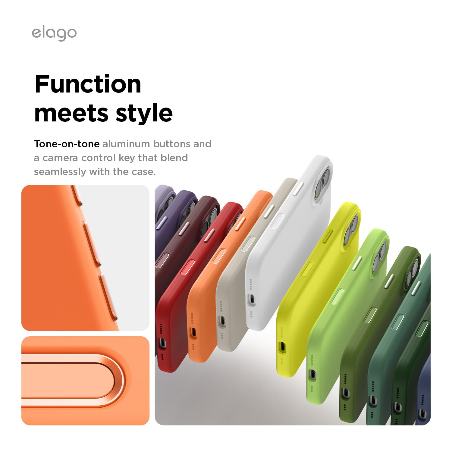 elago Cover Magnetica in Silicone Liquido per iPhone 17 (6,3") – Compatibile con MagSafe, Antiurto, Sottile, Finitura Soft-Touch (Arancione)