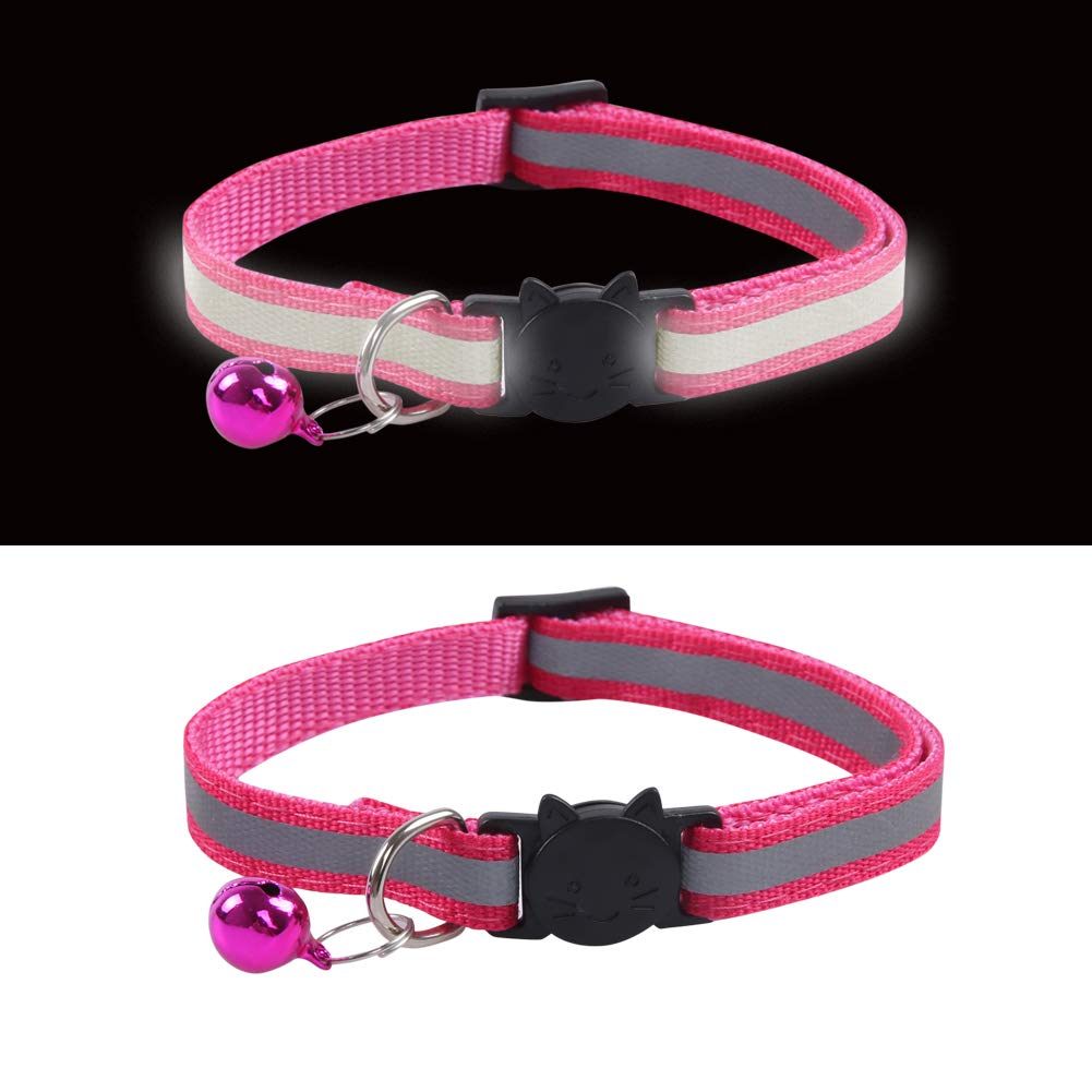 12 collares de nailon reflectante para gatos, campanas ajustables para perros pequeños y cachorros 4