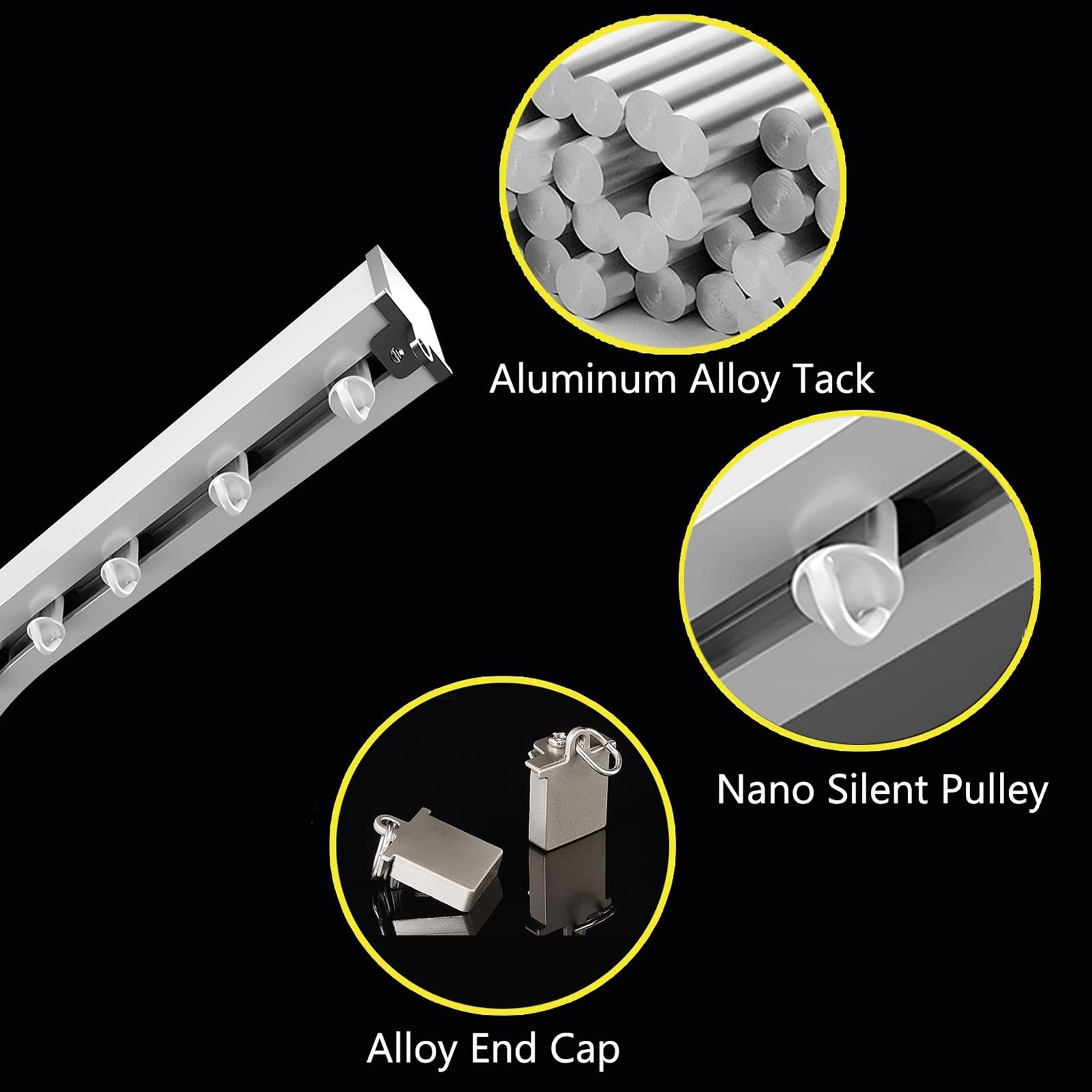 Ukryty karnisz do montażu sufitowego, elastyczny, zginany drążek przesuwny ze stopu aluminium, długość 700 cm do domu, biura, przedszkola, hotelu