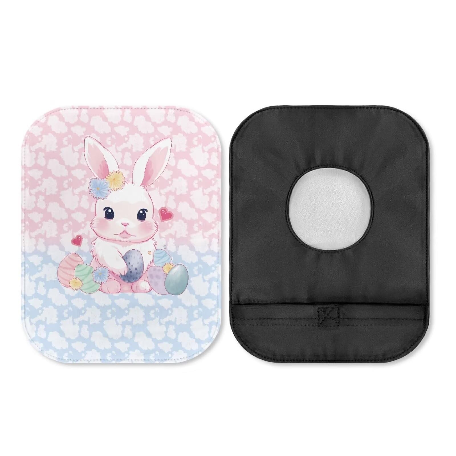 Rnyleeg Ostomy Supplies for Women Cute Rabbit Colostomy Bag Covers for Daily Life Trip Reusable Ostomy Drain Pouches Easter Day Gifts