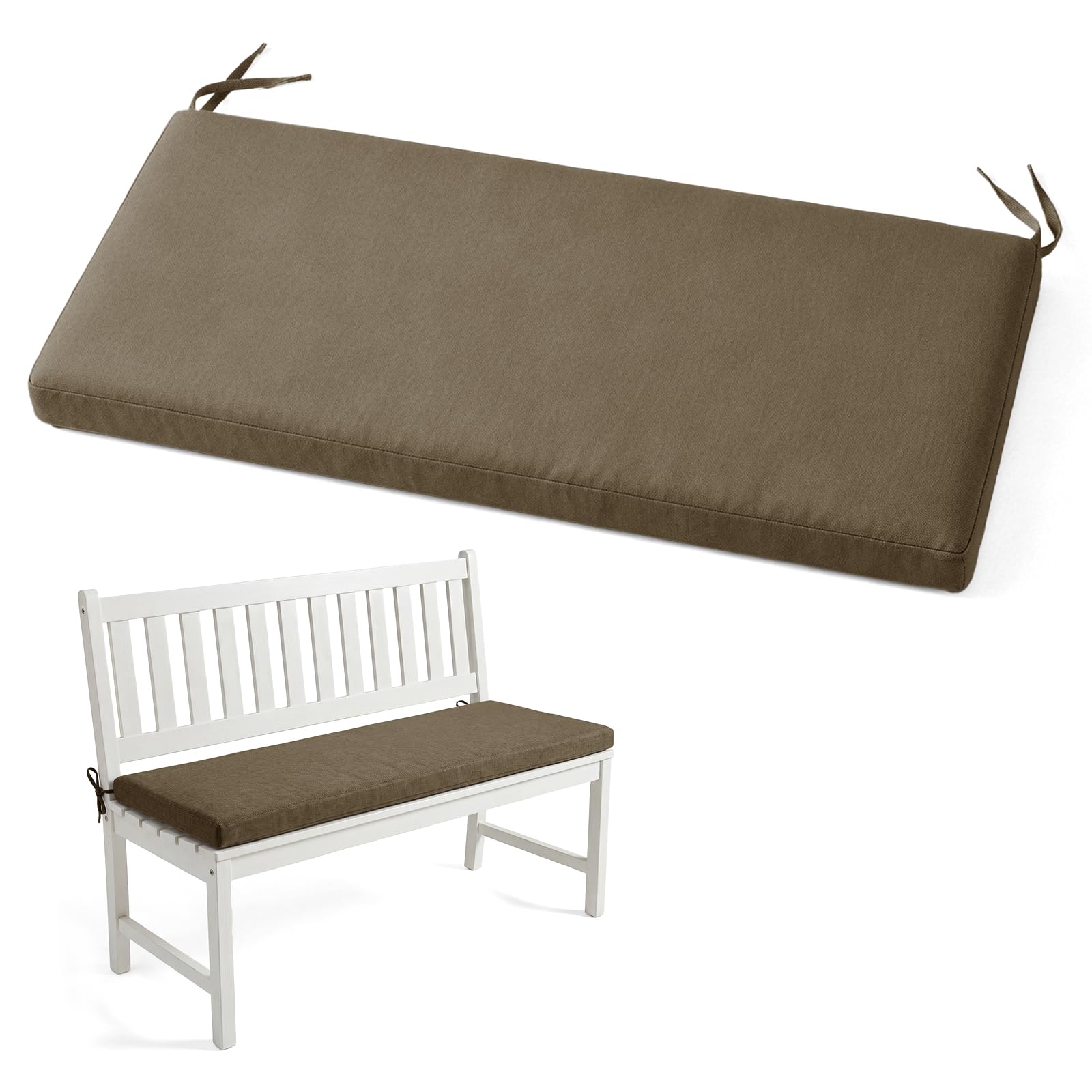 Linen Patio Furniture Cushions,Garden Bench Seat Pad,Indoor Bench Cushion