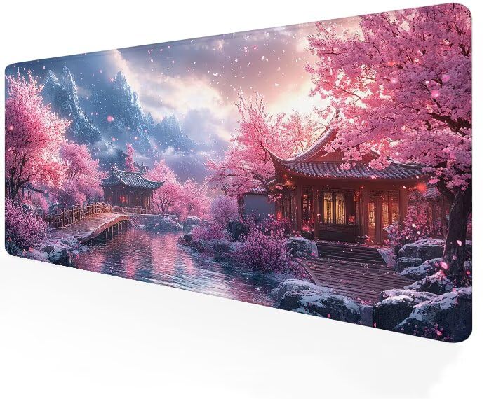Tapis de souris XXL lavable rose pour éliminer les glissements et protéger votre bureau