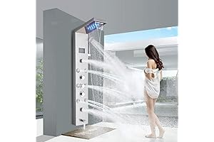 FUZ 6-Function Shower Panel Tower System: Ultimate Shower Sanctuary