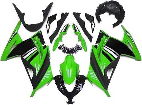 Injection Fairing Kit fit for Kawasaki Ninja 300 2013-2017 ABS Plastic Body Kits Green Black Fairing Panels