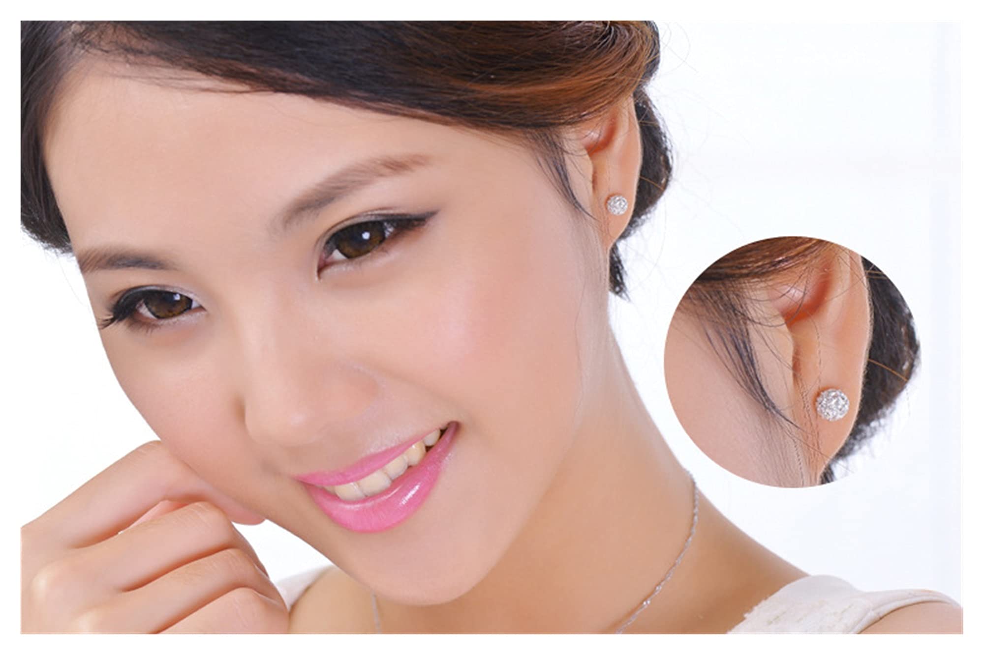 Amazon.co.jp: イヤリング 6/8 / 10mm白S925スタンププラタイヤリングマイクロディスコボールクリスタルスタッドイヤリング肌の女性ジュエリー卸売  (Main Stone Color : 6mm) : ファッション