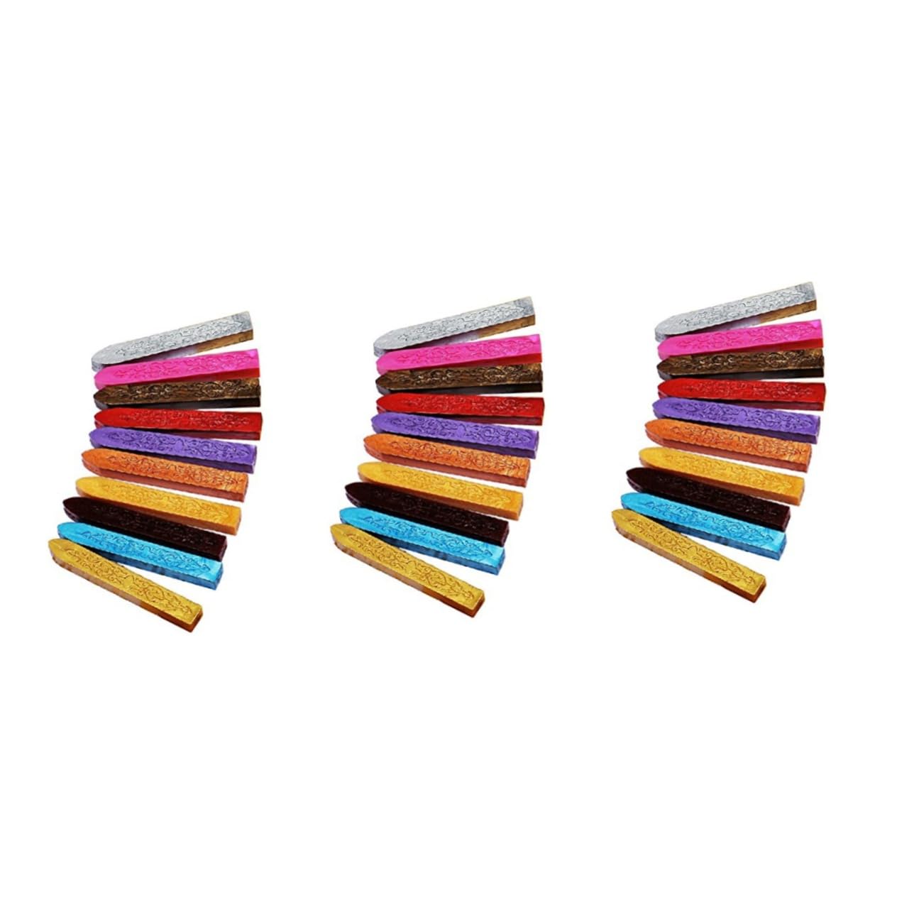 STOBOK 3stücke Farben Antike Geschnitzte Wachssticks Für Retro Vintage Siegelstempel Teiliges Stabil Docht Zum Versiegeln Von Briefen Und Flaschen