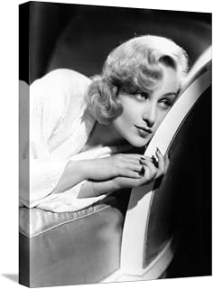 ART.COM Stretched Canvas Print Portrait of Carole Lombard, 12" x 16"