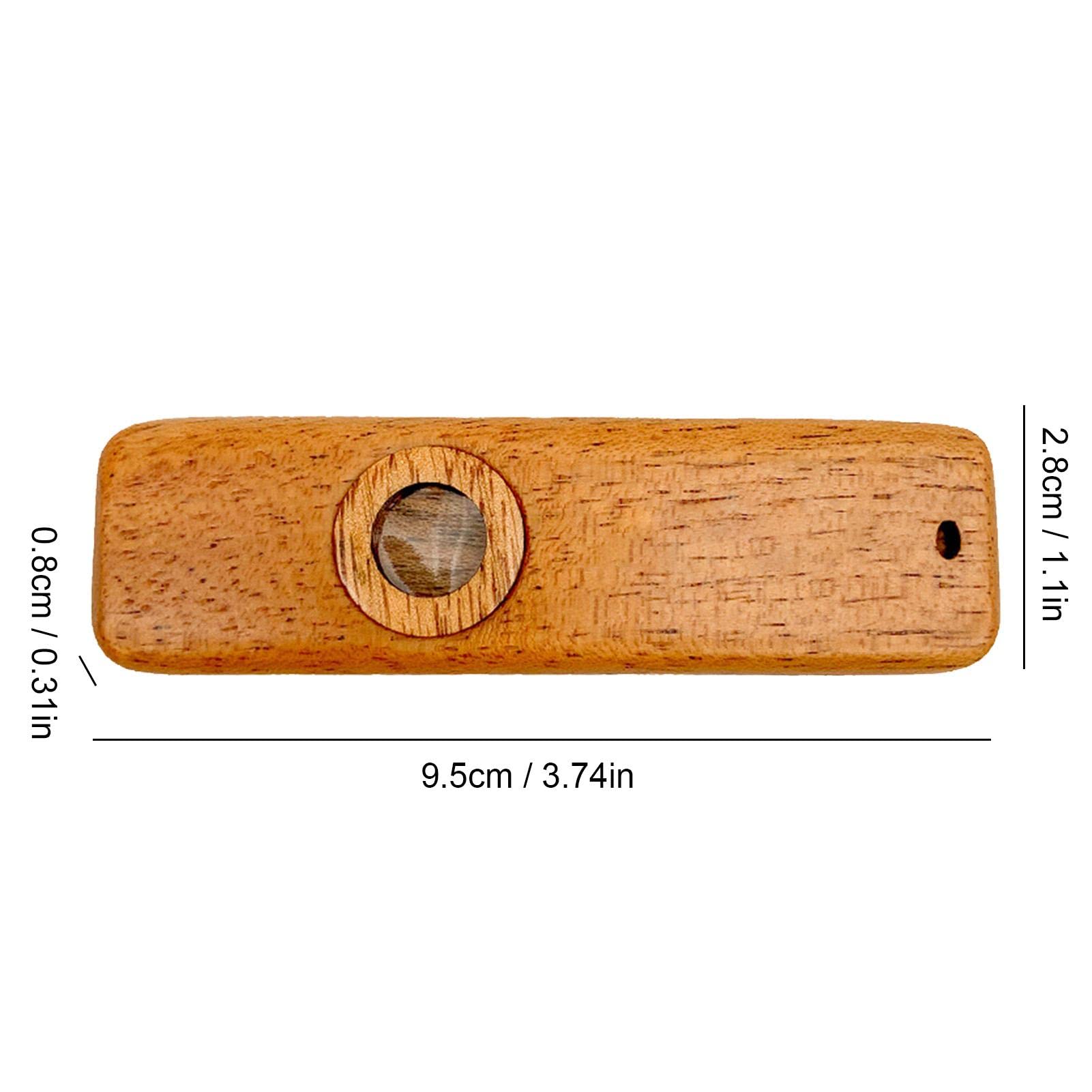 Kazoo In Legno Con 4 Pellicole - Strumento Musicale Per Ukulele, Chitarra E Armonica - Foto 2