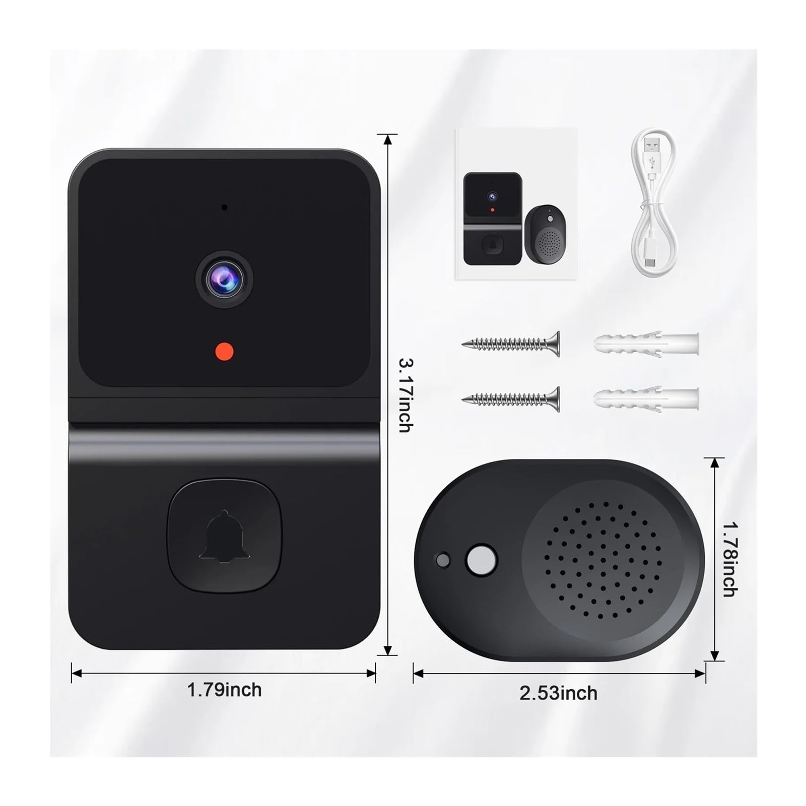 Caméra de Sonnette vidéo WiFi sans Fil