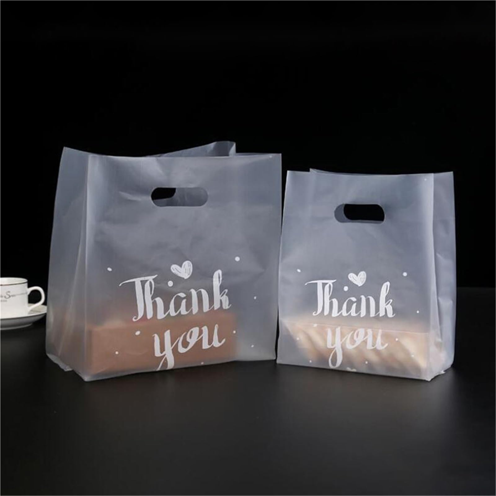 40 Stück Dankeschön-Geschenktüten aus Kunststoff for Süßigkeiten, Einkaufstaschen, Hochzeitsverpackungen Für Partys(M)