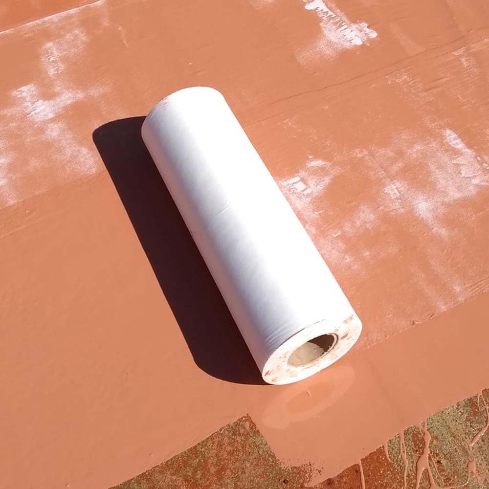 Geotextil de Refuerzo 60g/m² para Impermeabilización 25mx20cm | Mejora y refuerza la impermeabilización con membranas, poliuretano o goma líquida. Puentea grietas fisuras y dilataciones.
