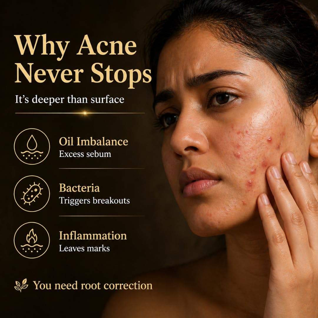 Kaumudi Anti-Acne Anti-Blemish Cream forUnisex Handmade with Natural Ingredients for Active Acne, Pimples, Acne Scars, Blemishes, Blackheads, Whiteheads for All Skin Types, 40g 1