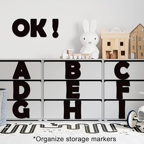 Miniatura 6 de Juego de 150 letras grandes de 6 pulgadas para tablón de anuncios, letras recortadas del alfabeto de aula negras para exhibición en tablón de