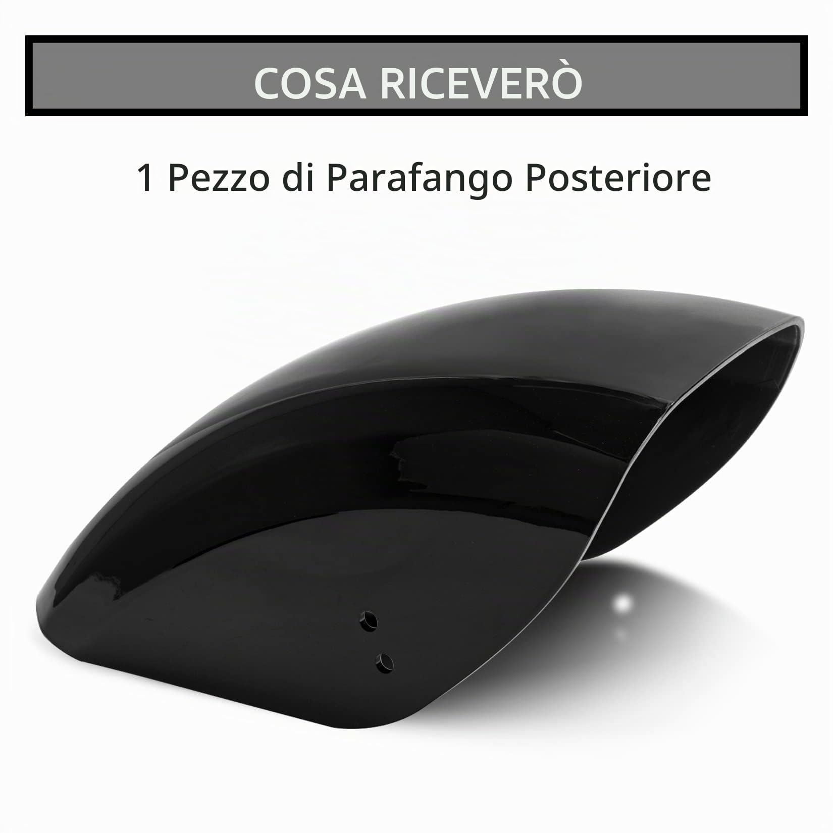 PSLER Parafango Posteriore Moto per 1986-2022 E La Maggior Parte Dei Modelli Di Moto(Nero)