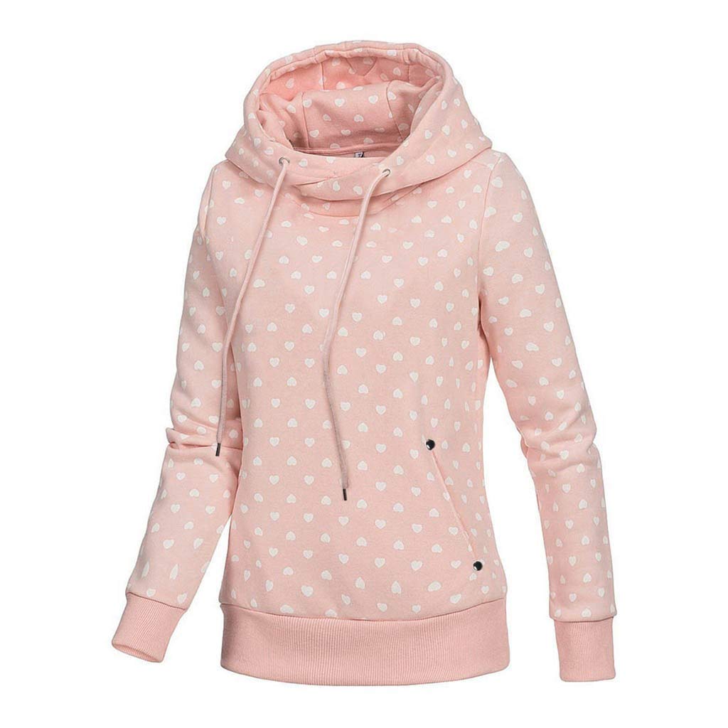 WWricotta Sleeve Tops Pockets Blouse Long Women Pullover Shirt Hooded Casual Print Ladies Women's Blouse Womens over Tops