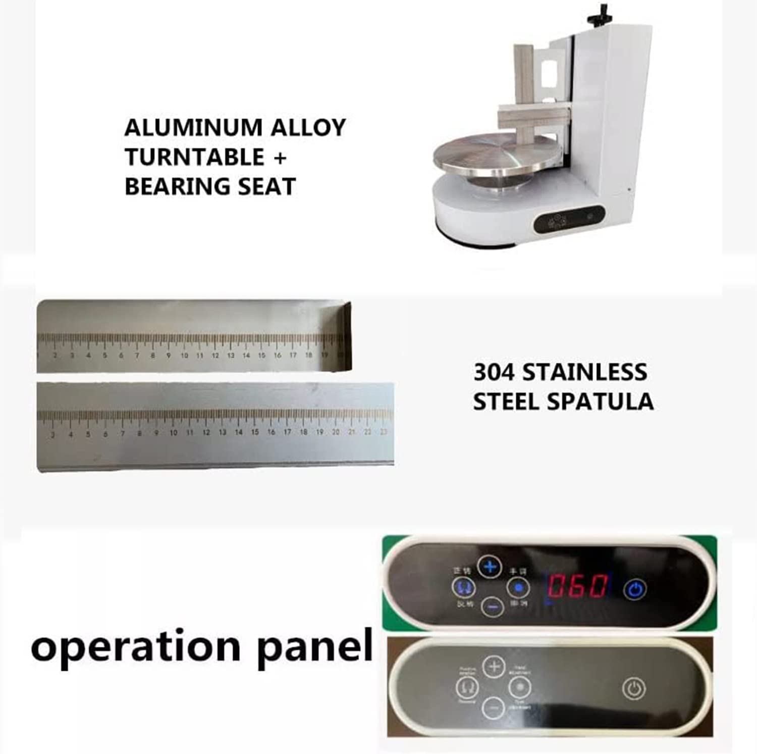 Máquina Glaseado De Pasteles, Esparcidor Automático De Pasteles De Cumpleaños, Esparcidor De Decoración De Crema, Pasteles Máquina Untar Mantequilla, Equipo Hornear,Green-220v