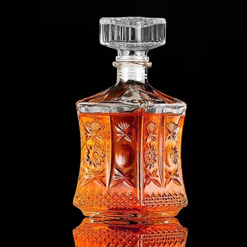 Miniatura 2 de Paradise Beach Decantador de licor, decantador de vidrio con tapón hermético, botella decantadora para whisky, brandy, escocés, vodka, bourbon (25.4