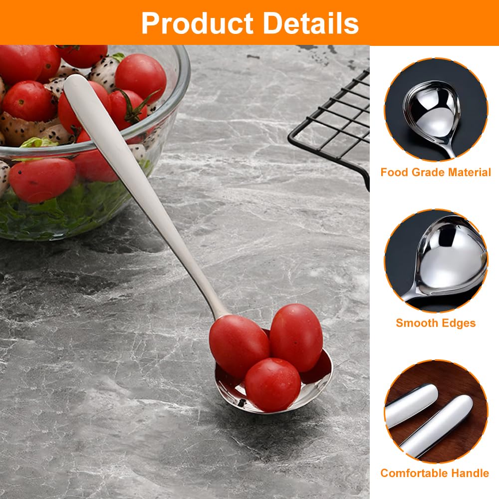 Set Di Mestoli In Acciaio Inox E Scolapasta Scanalati, Set Di Cucchiai Da Zuppa, Colini, Paletta