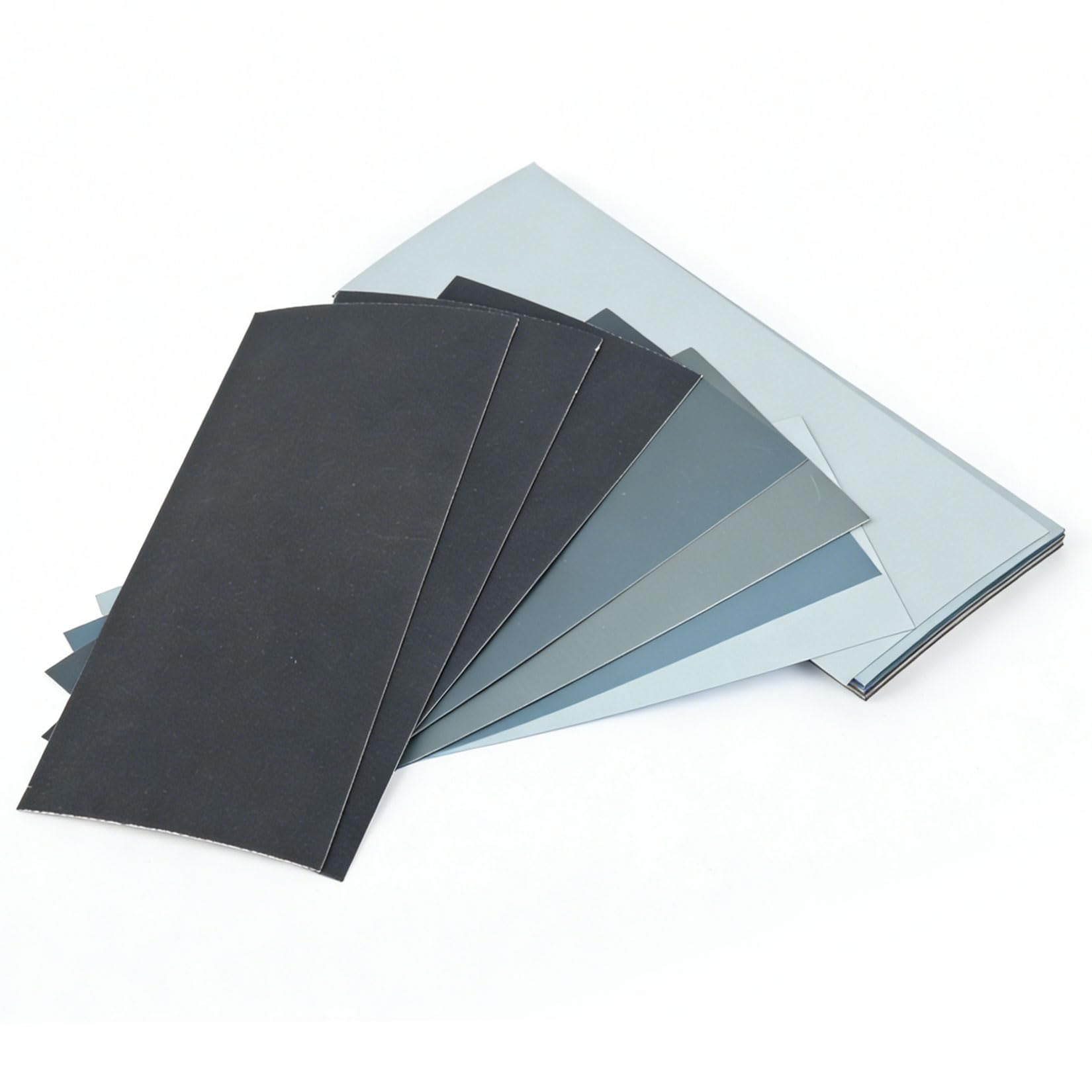 Set di 42 Fogli Carta Vetrata 240-10000 Grana, Carta Abrasiva per Legno Vetro Plastica (23x9,3 cm)
