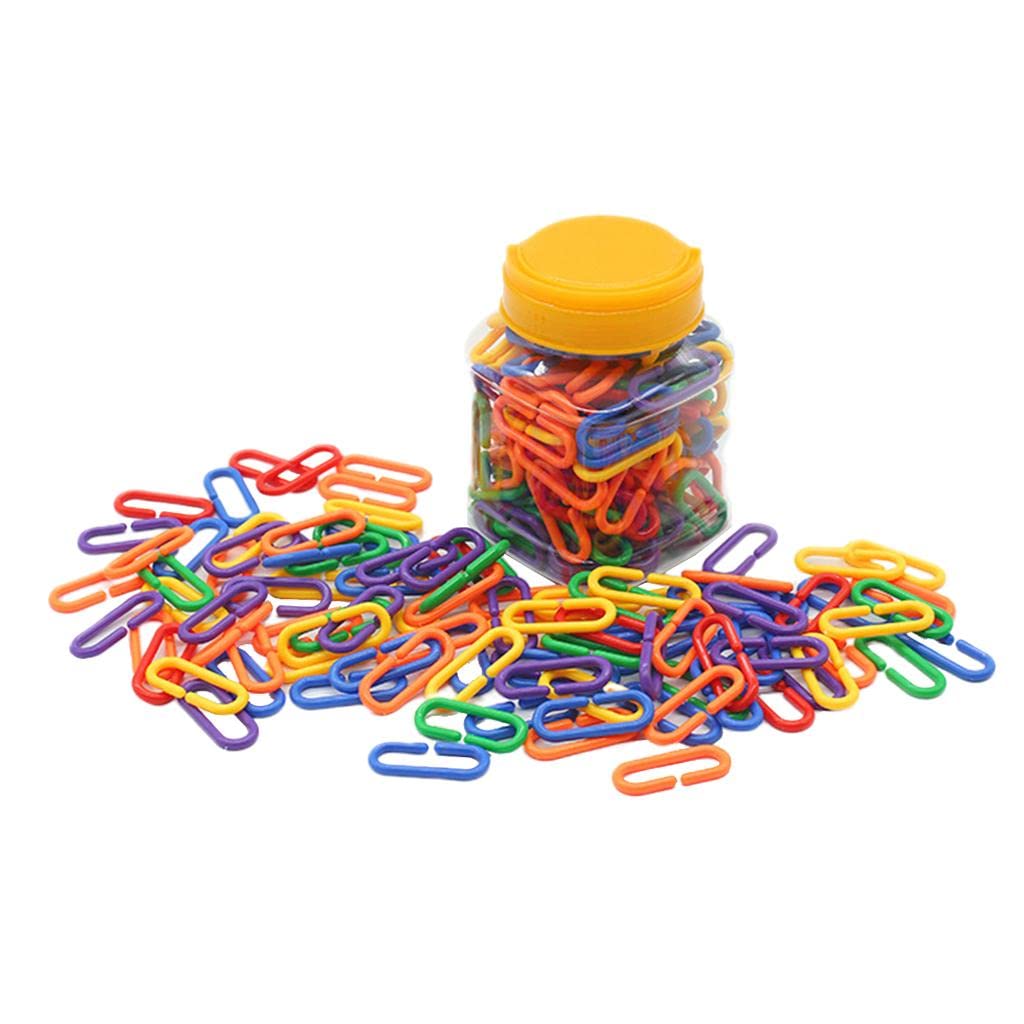 ATORSE Toy 150pcs Buckle Type Building Blocks Puzzle Plastic Clips Hook Chain Links Toy-Toys & Hobbies-Games-Game Pieces Parts-image-14