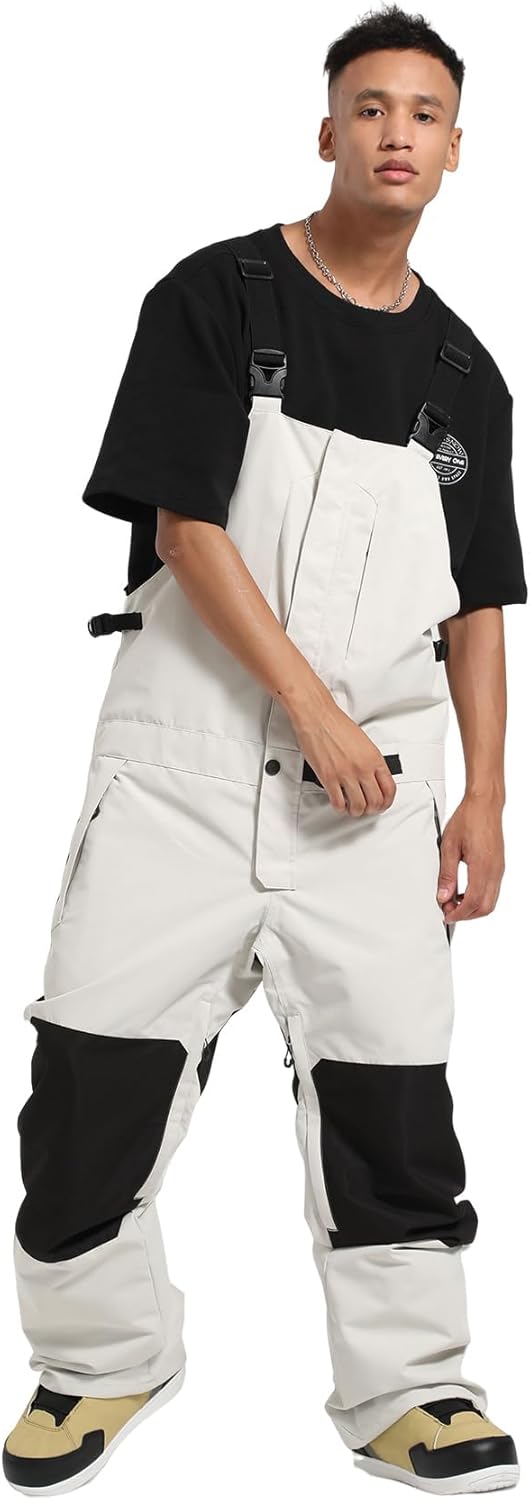 GSOU SNOW Snowboard Bibs Mens Ski Bibs Overalls Snow Pants Womens Waterproof Insulated Sport - Image 4