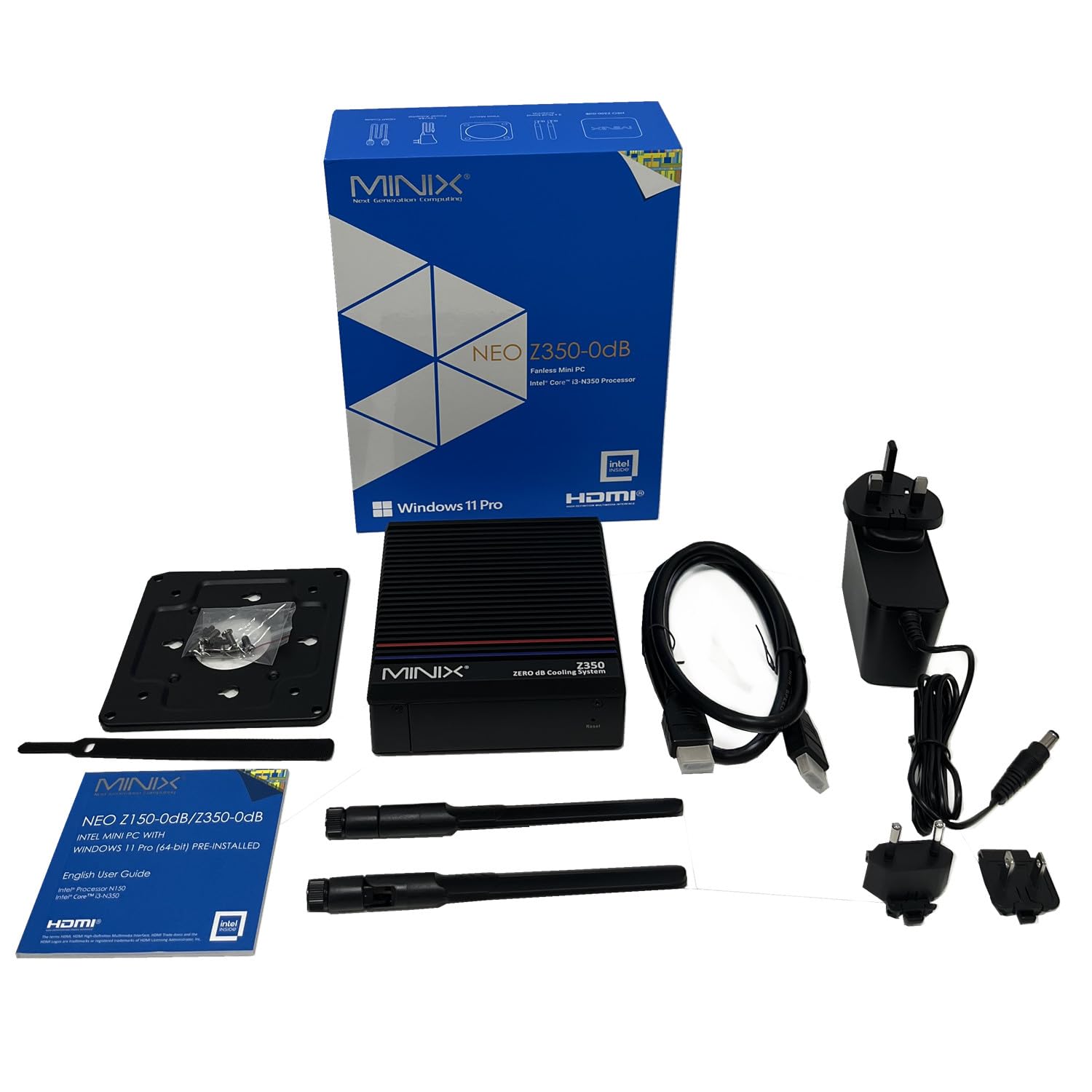 MiniX NEO Z350-0dB Fanless Mini-PC Intel Core i3-N350 16 GB RAM 512 GB SSD Windows 11 Pro