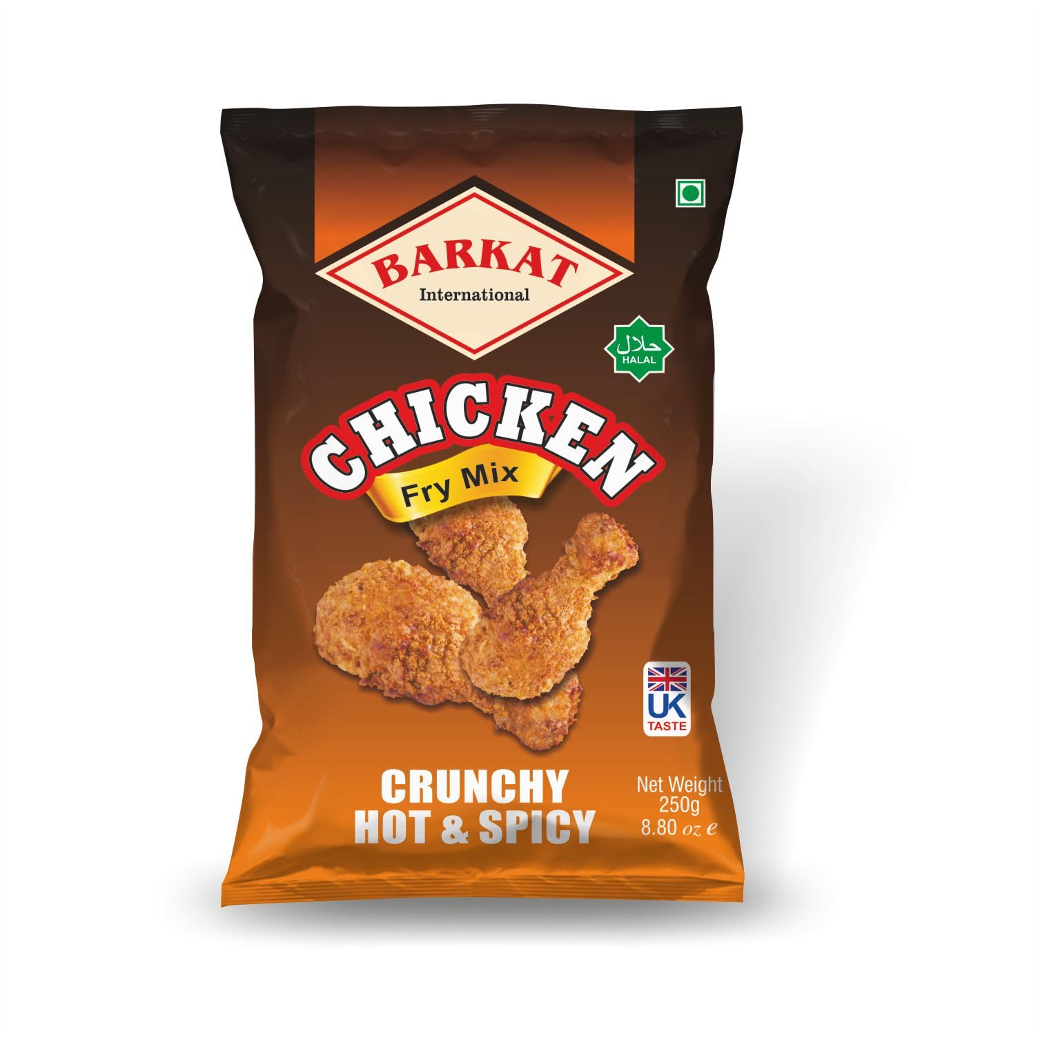 Barkat Chicken Frymix for Delicious & Flavorful Home Cooking UK Taste 250 GM (Crunchy Hot)