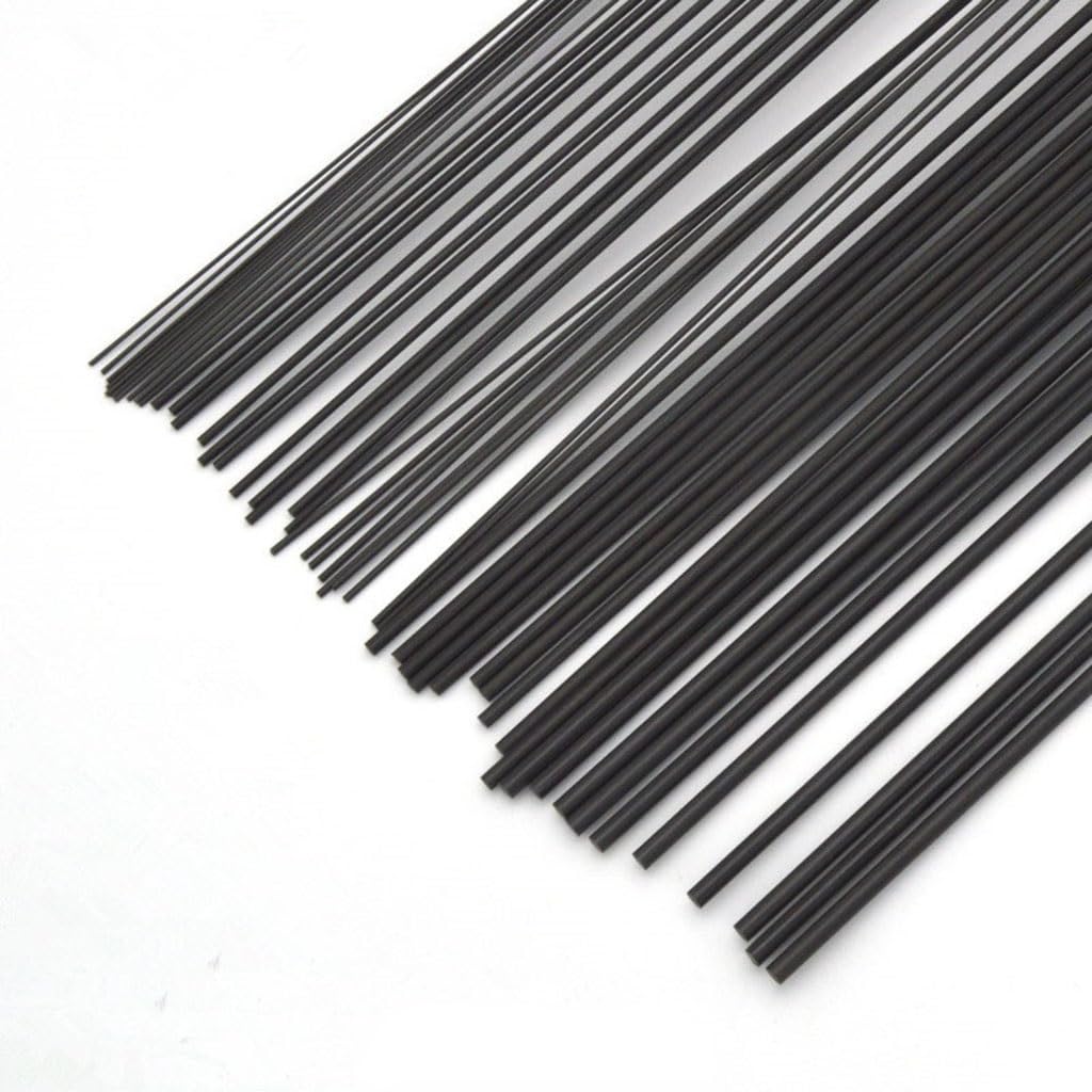 CKSEKD 8pcs 1-12mm/0.5 Meter Carbon Fiber Rods For RC Plane DIY Tool Wing Tube Quadcopter Arm 1mm 1.5mm 2mm 2.5mm 3mm 4mm 5mm 6mm 7mm (Color : 9mmx8pcs)