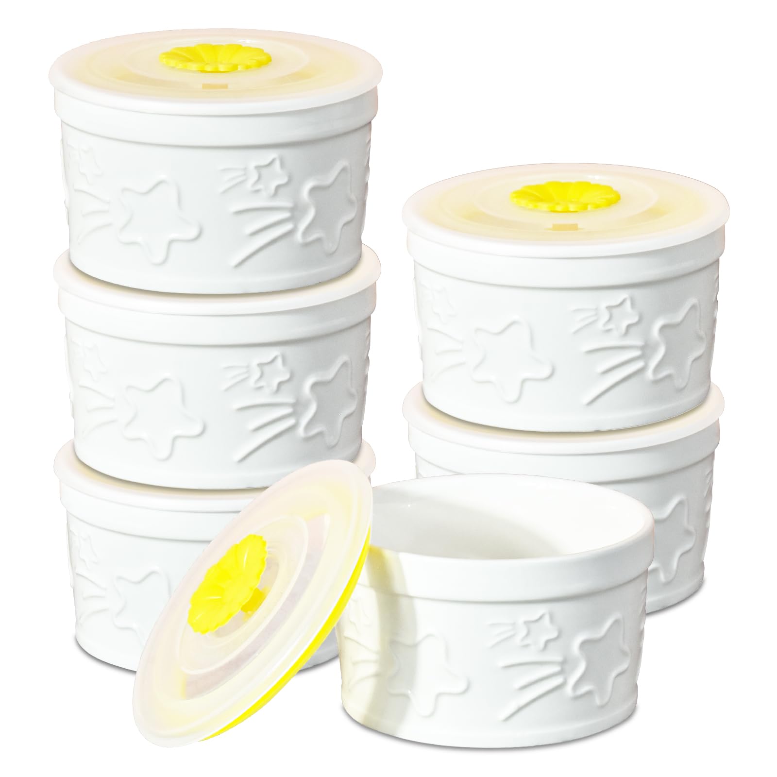 240ml Ramequin Creme Brulee, Candiicap Lot De 6 Moules à