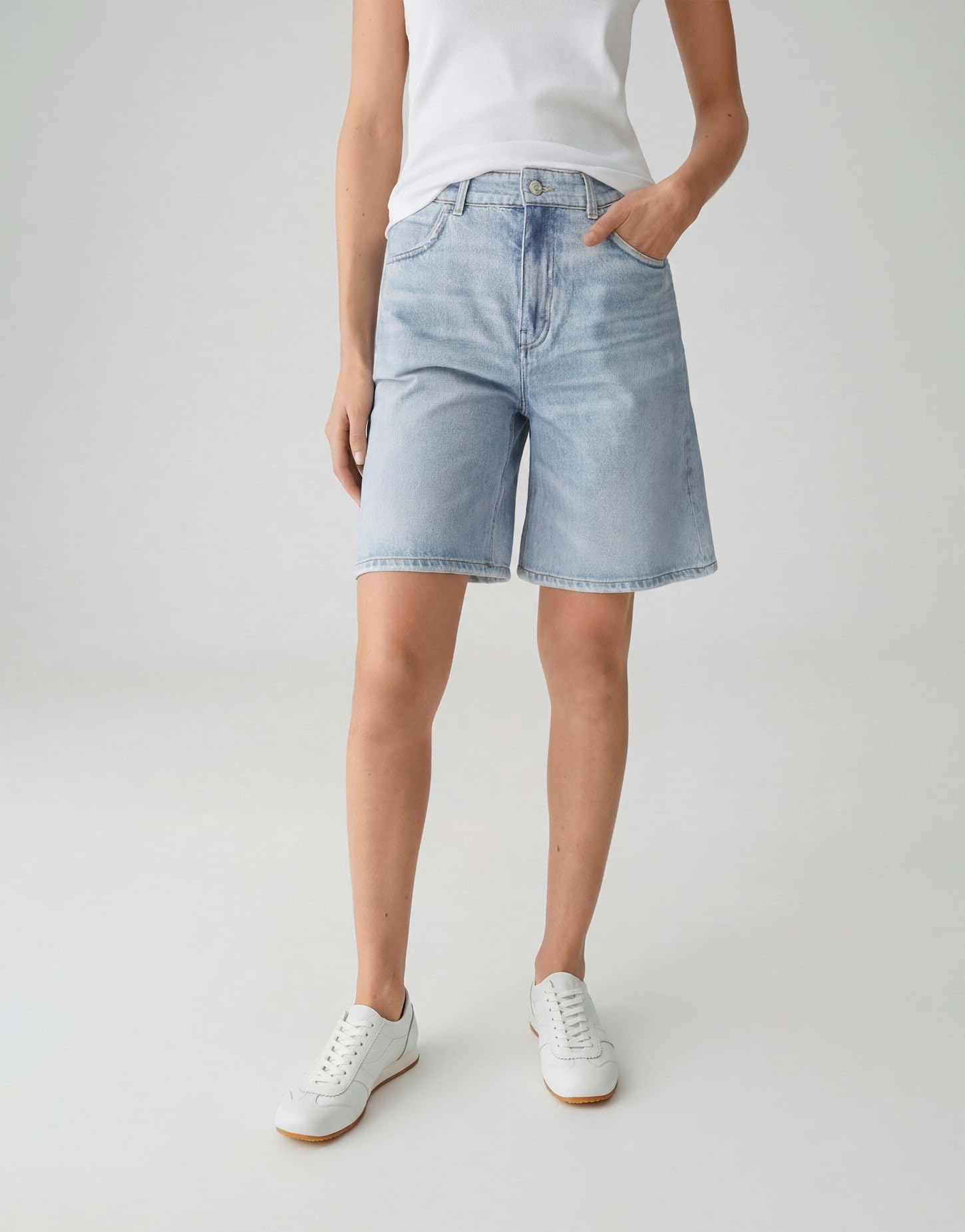 OPUS PANTS Damen Shorts | CYDRA Cruise Sweat Short in authentischem Denim Look