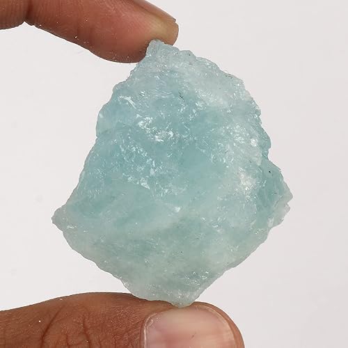 Miniatura 2 de GEMHUB 202.15 CT Natural Rough Aqua Sky Aquamarine Loose Gemstone for Tumbling,Cabbing,Crystal Healing,Décor & Other