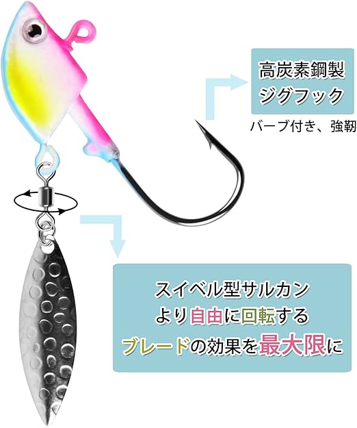 Amazon Co Jp Silanon ジグヘッド セット カラフル 夜光 3d目元ジグヘッド 6本 ブレード付き 7g 10g 12g ジグヘッド チニング ヒラメ タチウオ ロックフィッシュ 底物 釣り ソルト スポーツ アウトドア