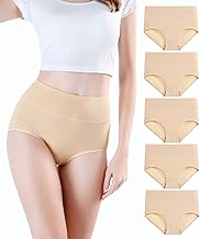 wirarpa Ladies Knickers Cotton Full Briefs High Waisted Underwear Panties for Women 5 Pack Size XL