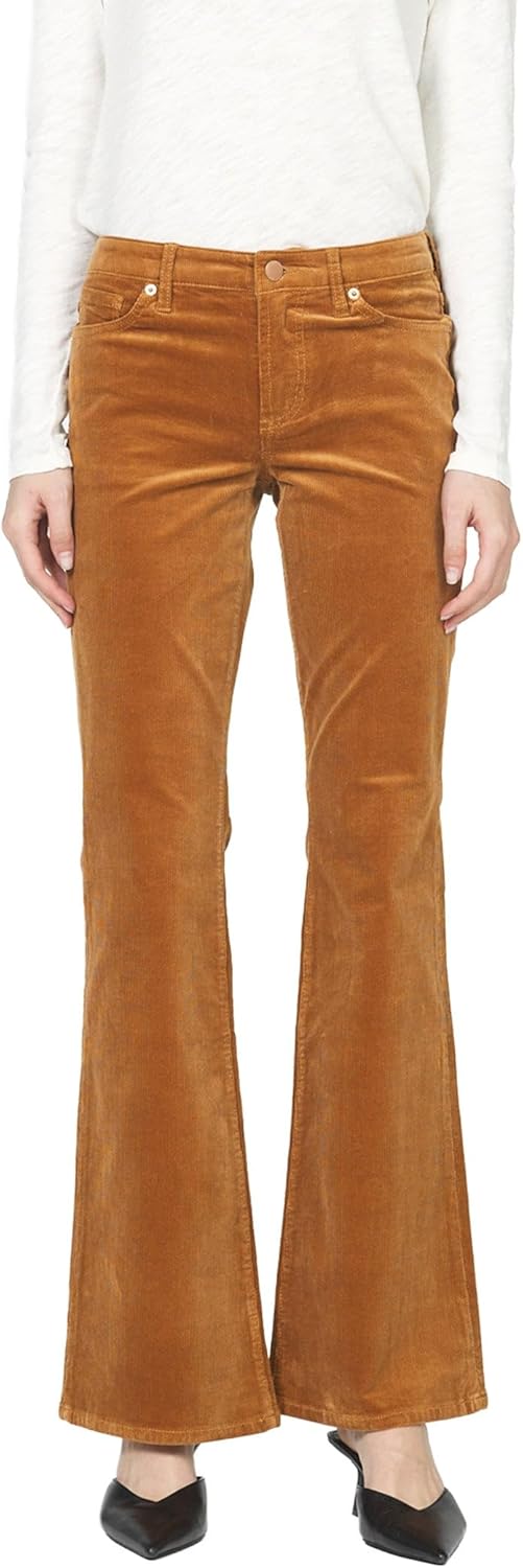 DEAR JOHN Rosa Flared Women's Jeans Mid Rise Full Inseam Comfort Stretch Denim