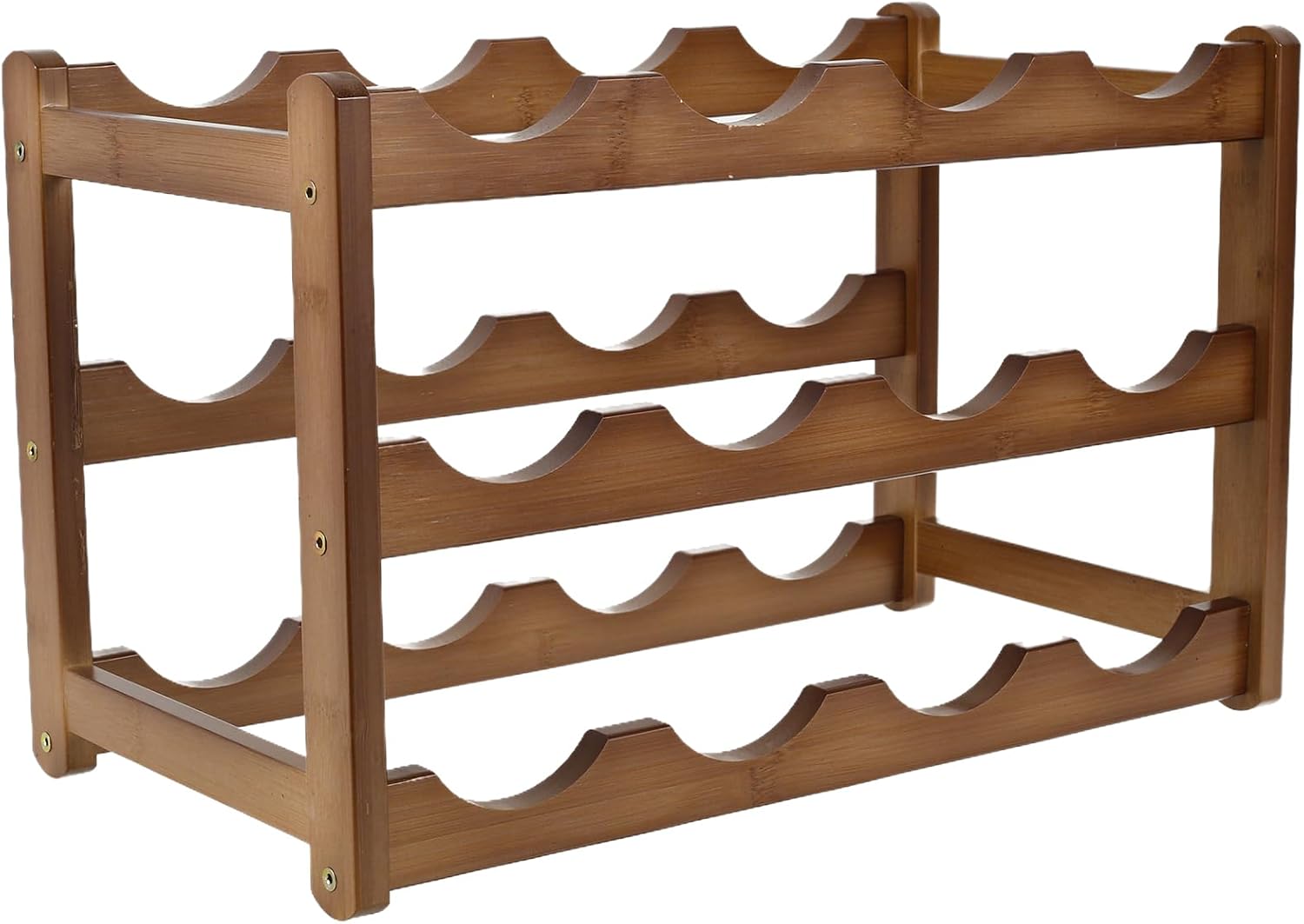 Wine Rack Holder Freestanding 8 Bottle, 2-Tier Small Wine Racks Countertop Cabinet, Double Deck Storage Shelf for Kitchen, Bar, Pantry, Cellar, Basement, Countertop(3 Layer)