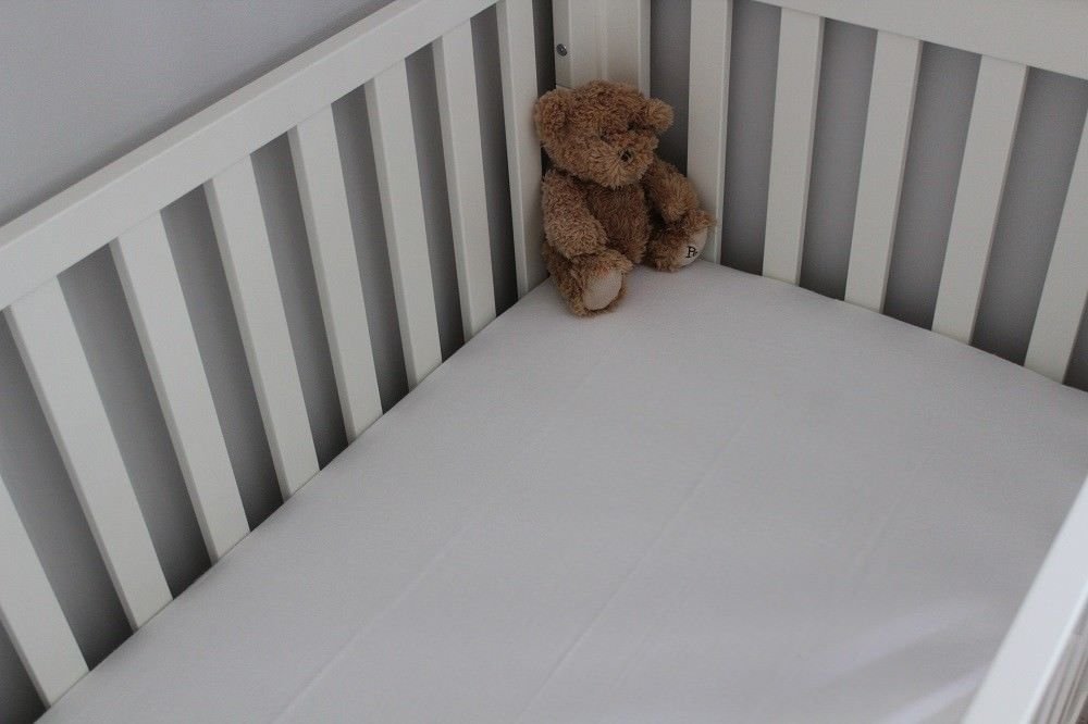 White Cot Bed 100% Cotton Flannelette Flat Sheet 100 x 150 cm - 2 Pack