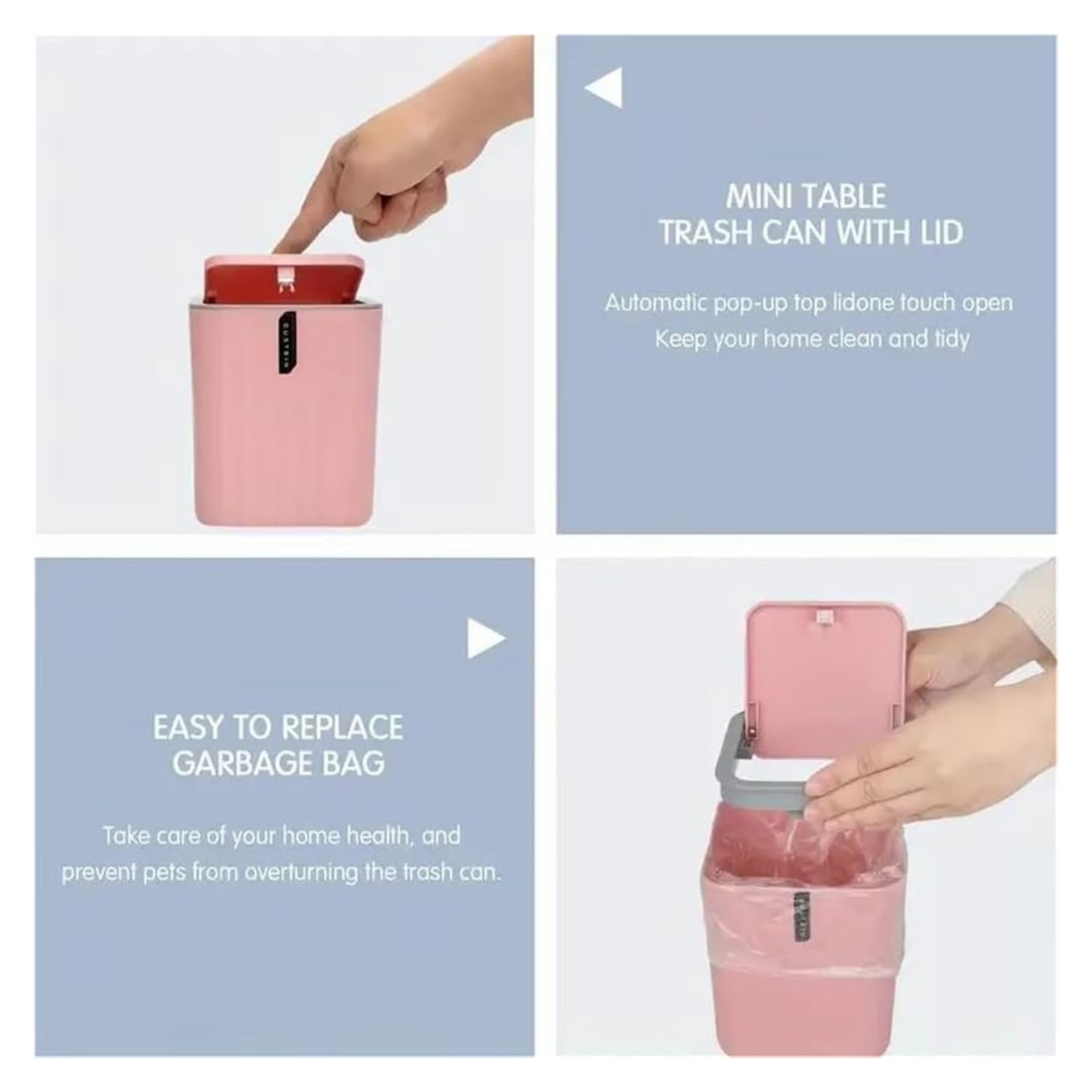 Pack de 4 Accesorios de baño de plástico Multicolor(Light Purple)