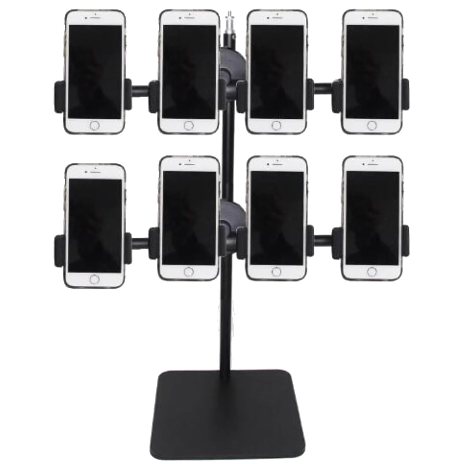 Generico Supporto per Cellulare Girevole a 360° per Streaming Live, videoconferenze e Giochi - Supporto multidispositivo per Un Massimo di 8 telefoni - Accessorio Ideale per Lo Studio
