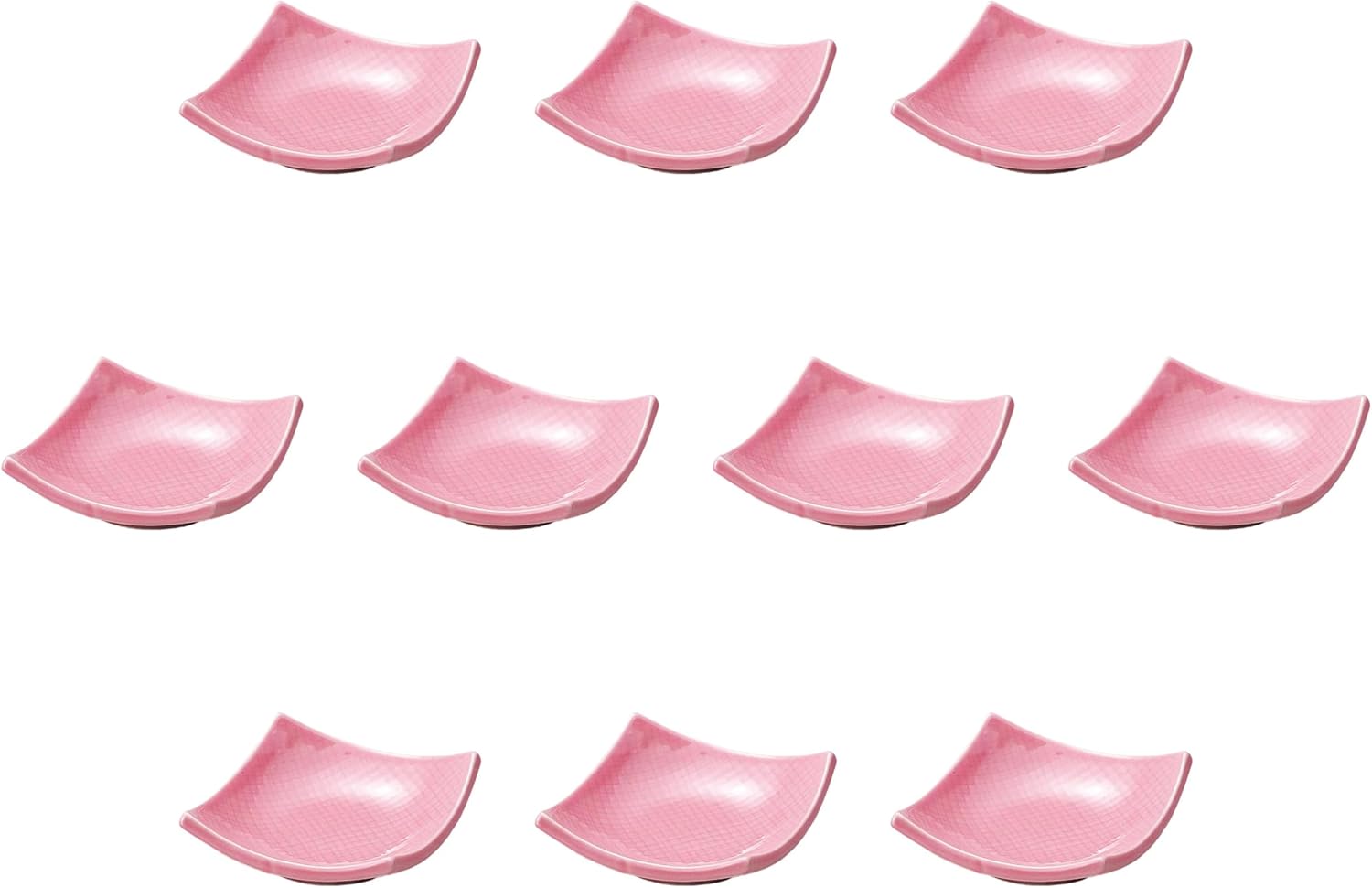 10個セット ピンク正角深皿 [ 11.1×3.3㎝ ] | 松花堂 セトモノホンポ(Setomonohonpo)
