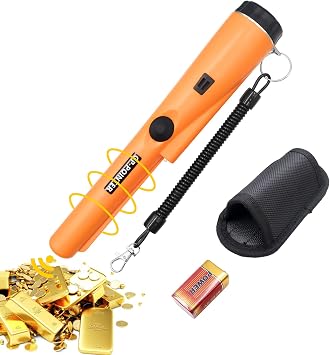 Metal Detector, 360  Portable Metal Detector Finder Pinpointer, High Sensitivity Detection, with Holster, Metal Detecting Tool for Locating Gold, Relics, Coin, for Junior Beginner Adult Kids