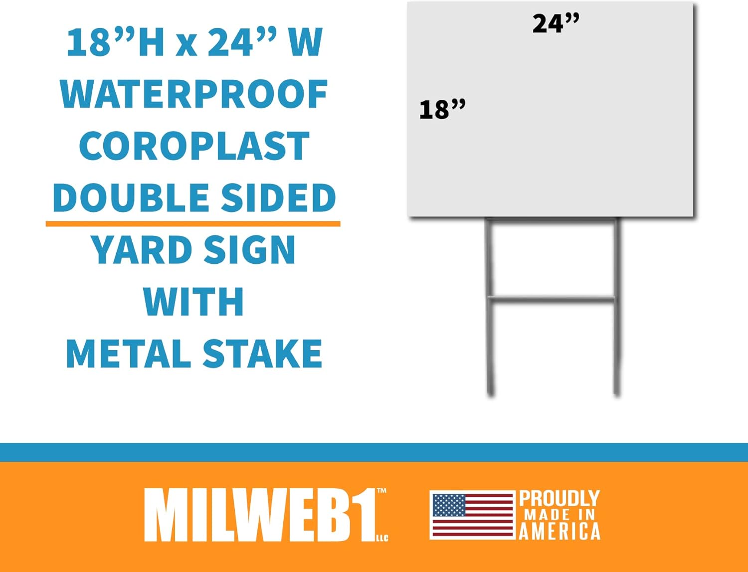 We Stand With Ukraine - Yard Sign with Metal Stakes